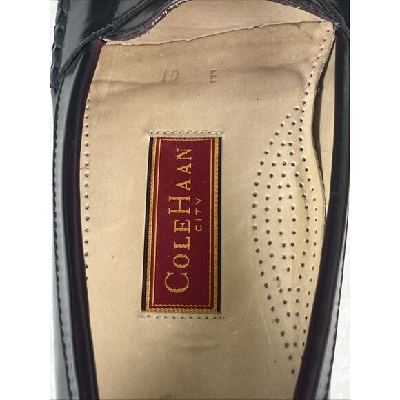 Cole Haan Men\'s Burgundy Pinch City Tassel Loafers Size 10E 03507 Bnfts Charity